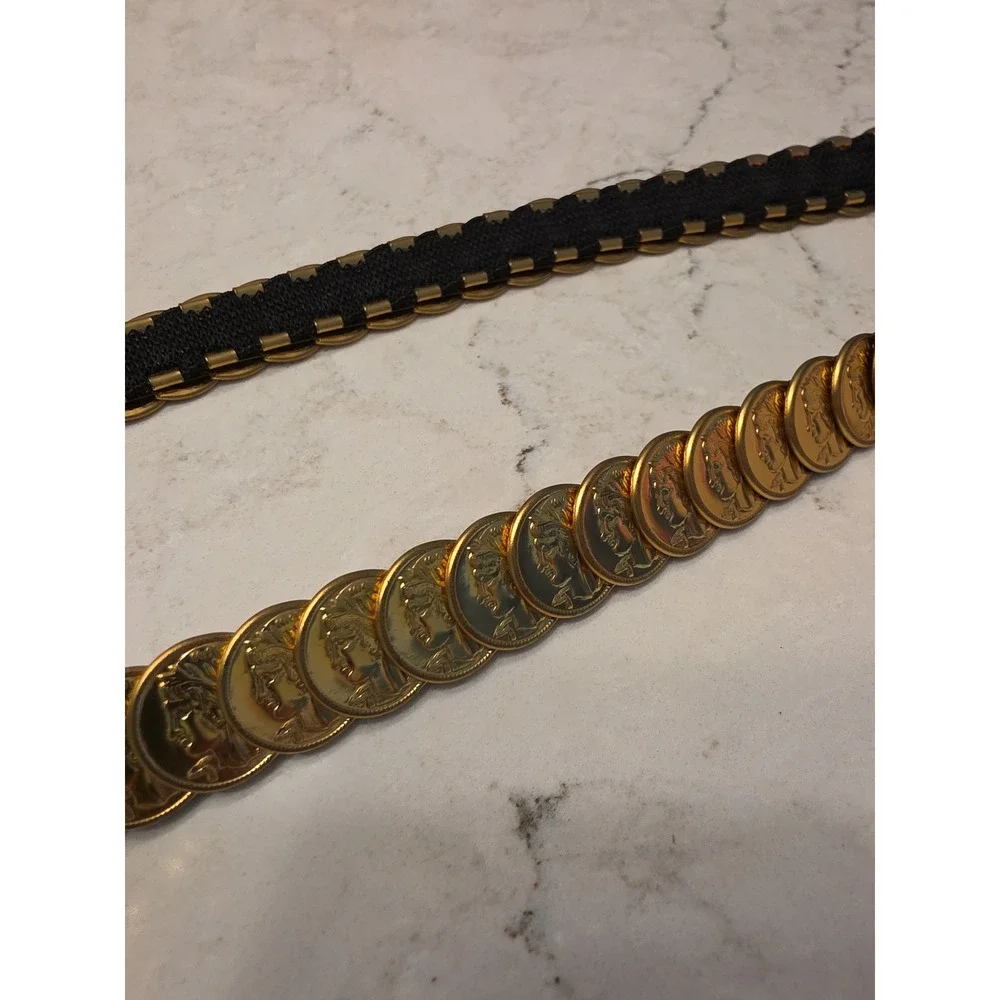 Vintage penny belt stretch clip closure 24-32